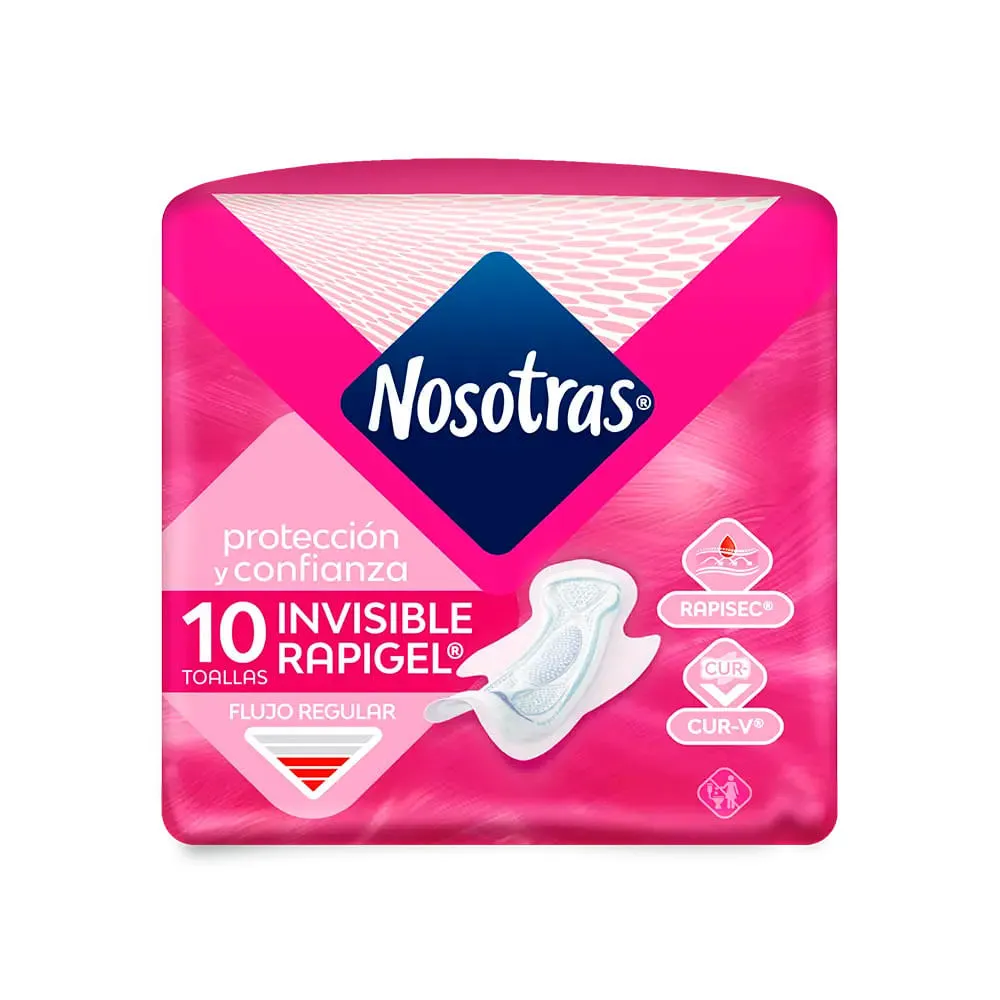 toallas nosotras alas 10 unidades